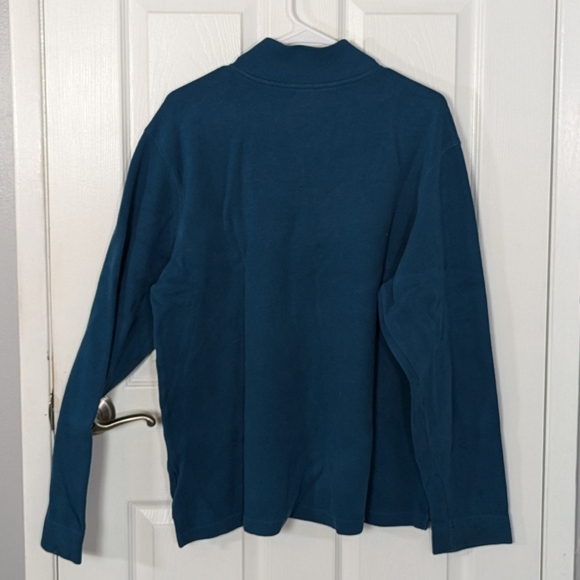 Covington Cozy Knit 1/4 Zip Ribbed Mock Neck Pullover 100% Cotton Sweater Size L - Picture 3 of 5